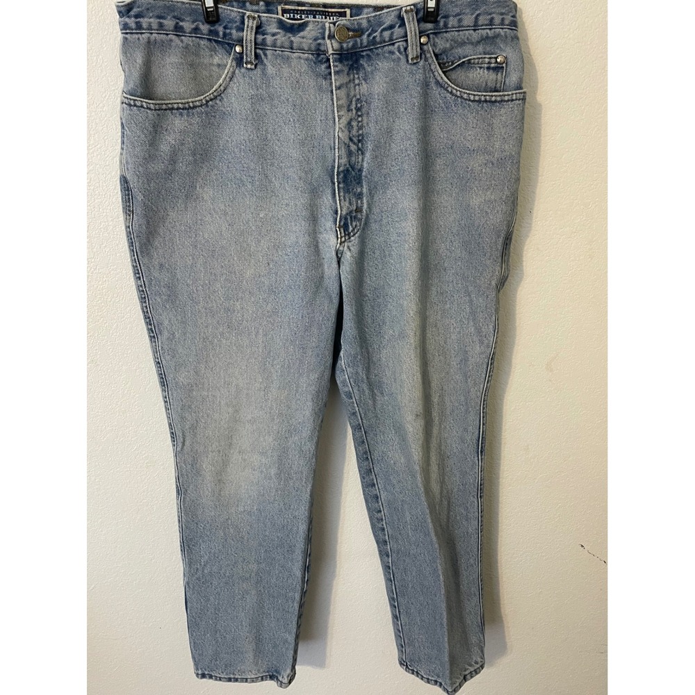 Harley Davidson Mens Biker Blues Jeans Traditional Fit Light Wash 38x30 USA Made